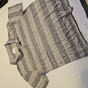 Billy Reid MSL ALA Grey Bold Striped Polo Size XL